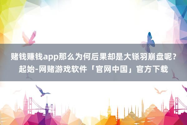 赌钱赚钱app那么为何后果却是大铩羽崩盘呢？起始-网赌游戏软件「官网中国」官方下载