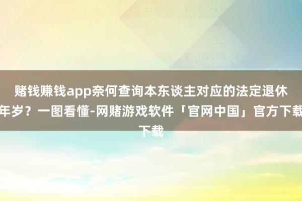 赌钱赚钱app奈何查询本东谈主对应的法定退休年岁？一图看懂-网赌游戏软件「官网中国」官方下载